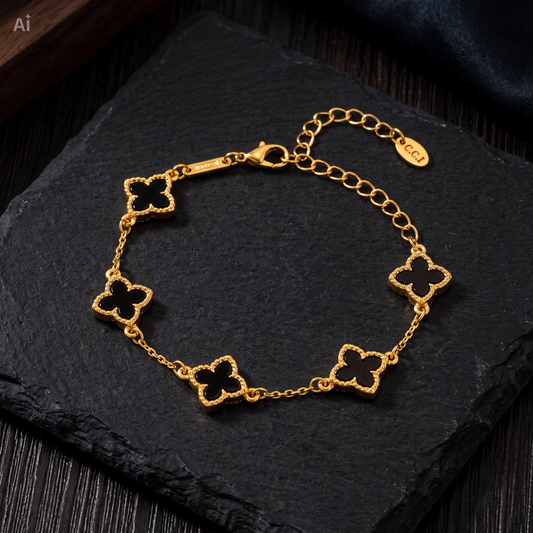Gouden Klaver Armband ✨ (18K Goudlook)